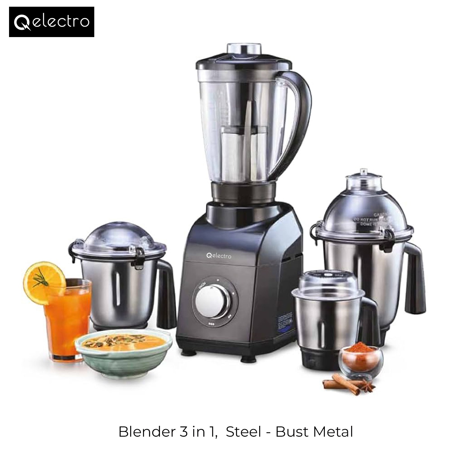 Blender 3 in 1 Steel